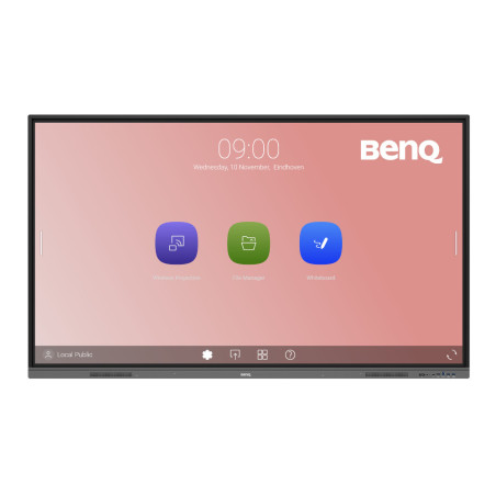 BenQ RE7503 Pannello piatto interattivo 190,5 cm (75") LED 400 cd/m² 4K Ultra HD Nero Touch screen Processore integrato Android