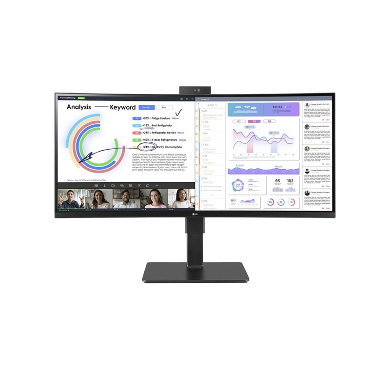 LG 34BQ77QC-B Monitor PC 86,4 cm (34") 3440 x 1440 Pixel UltraWide Dual Quad HD LCD Nero