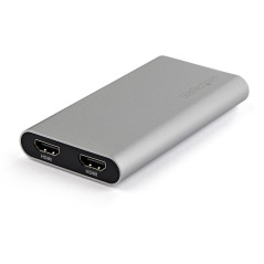 StarTech.com Adattatore Thunderbolt 3 a Dual HDMI 2.0 - Certificato Thunderbolt 3 4K 60Hz - Adattatore convertitore video per