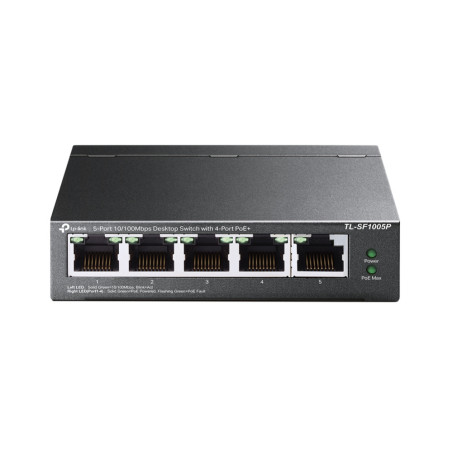 TP-Link TL-SF1005P Non gestito Fast Ethernet (10 100) Supporto Power over Ethernet (PoE) Nero