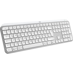 Logitech MX Keys S tastiera Universale RF senza fili + Bluetooth QWERTZ Tedesco Alluminio, Bianco