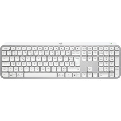 Logitech MX Keys S tastiera Universale RF senza fili + Bluetooth AZERTY Francese Alluminio, Bianco