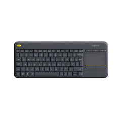 Logitech K400 Plus Tv tastiera Casa RF Wireless QWERTY Inglese UK Nero