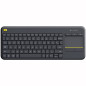 Logitech K400 Plus Tv tastiera Casa RF Wireless QWERTY Spagnolo Nero