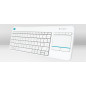 Logitech K400 Plus Tv tastiera Casa RF Wireless QWERTZ Tedesco Bianco