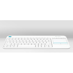 Logitech K400 Plus Tv tastiera Casa RF Wireless QWERTZ Tedesco Bianco