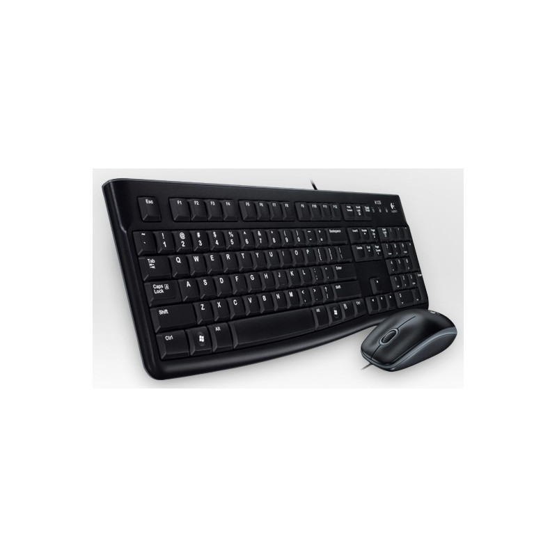 Logitech Desktop MK120 tastiera Mouse incluso USB QWERTZ Ungherese Nero