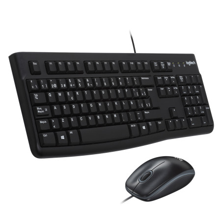 Logitech Desktop MK120 tastiera Mouse incluso USB QWERTY Spagnolo Nero