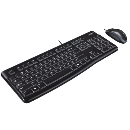 Logitech Desktop MK120 tastiera Mouse incluso Ufficio USB QWERTY Inglese britannico Nero