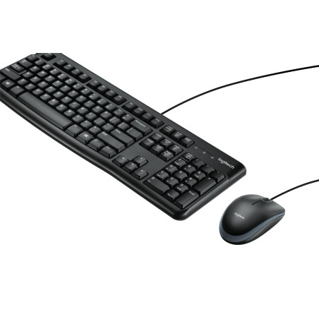 Logitech Desktop MK120 tastiera Mouse incluso Ufficio USB QWERTY Inglese britannico Nero