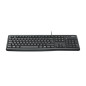 Logitech K120 Corded Keyboard tastiera Universale USB QWERTY US International Nero