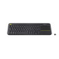 Logitech K400 Plus Tv tastiera Casa RF Wireless AZERTY Belga Nero