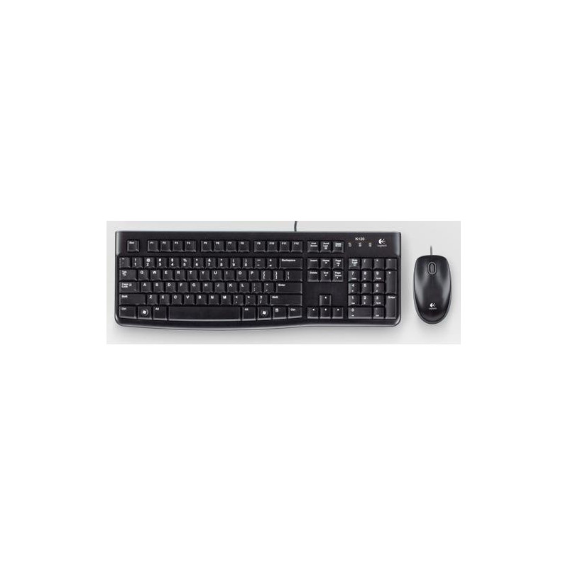 Logitech Desktop MK120 tastiera Mouse incluso USB QWERTY Portoghese Nero