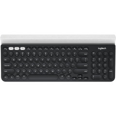 Logitech K780 Multi-Device Wireless Keyboard tastiera Universale RF senza fili + Bluetooth QWERTY Russo Grigio, Bianco