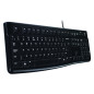 Logitech K120 Corded Keyboard tastiera USB QWERTZ Svizzere Nero