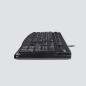 Logitech K120 Corded Keyboard tastiera USB QWERTZ Svizzere Nero