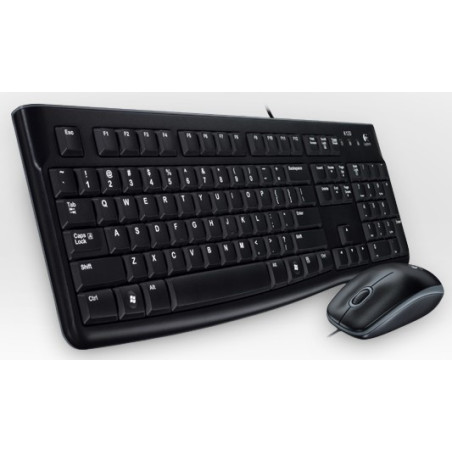 Logitech Desktop MK120 tastiera Mouse incluso USB AZERTY Francese Nero