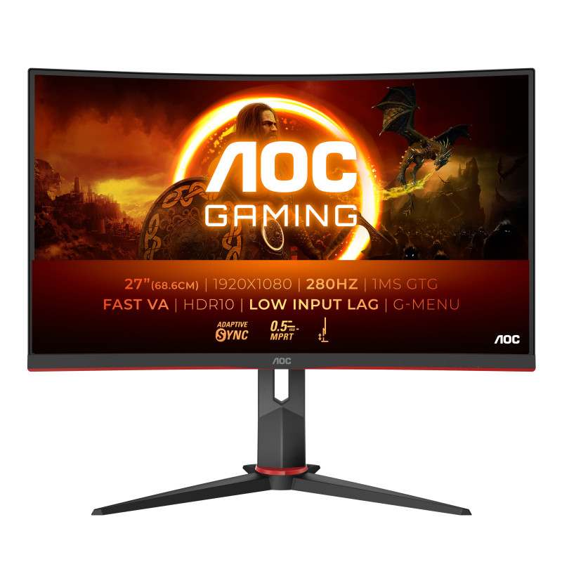 AOC G2 C27G2Z3/BK Monitor PC 68,6 cm (27") 1920 x 1080 Pixel Full HD LED Nero, Rosso