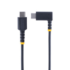 StarTech.com Cavo di Ricarica USB-C a 90° da 30cm - Cavetto di Ricarica Veloce USB Tipo-C per uso intensivo - Cavo Dati USB 2.0