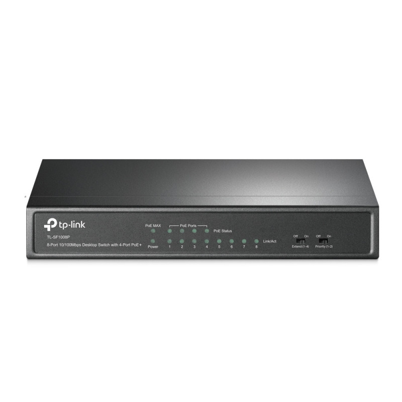 TP-Link TL-SF1008P Non gestito Fast Ethernet (10/100) Supporto Power over Ethernet (PoE) Nero