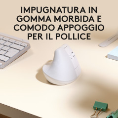 Logitech Lift for Mac mouse Ufficio Mano destra RF senza fili + Bluetooth Ottico 4000 DPI