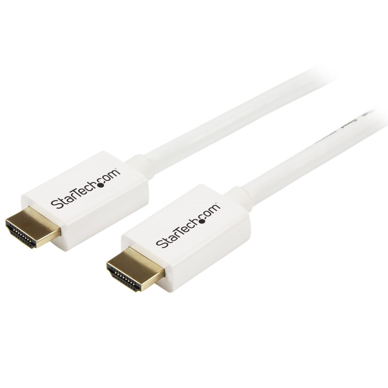 StarTech.com Cavo HDMI ad alta velocità da 3 m - Cavo Ultra HD 4k x 2k a parete CL3 bianco - HDMI a HDMI - M/M