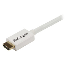 StarTech.com Cavo HDMI ad alta velocità da 3 m - Cavo Ultra HD 4k x 2k a parete CL3 bianco - HDMI a HDMI - M M