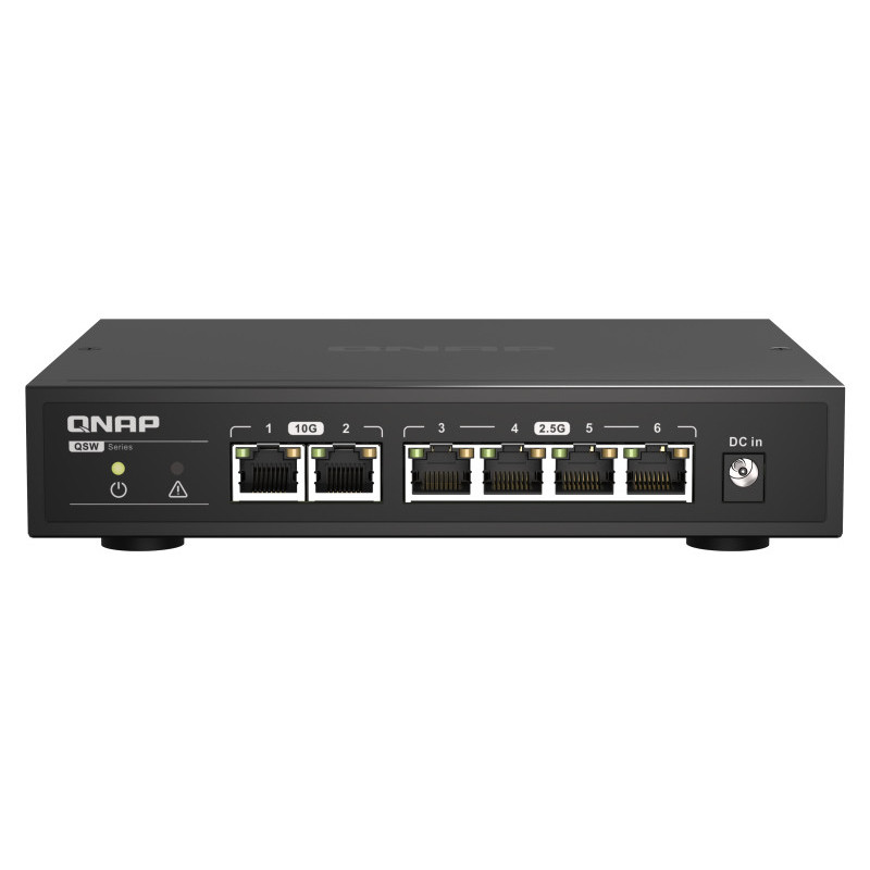 QNAP QSW-2104-2T switch di rete Non gestito 2.5G Ethernet (100/1000/2500) Nero