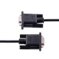 StarTech.com Cavo Seriale Null Modem RS232 da 3 m - Cavo Seriale Crossover con Schermatura in Alluminio - Cavo COM Connettore