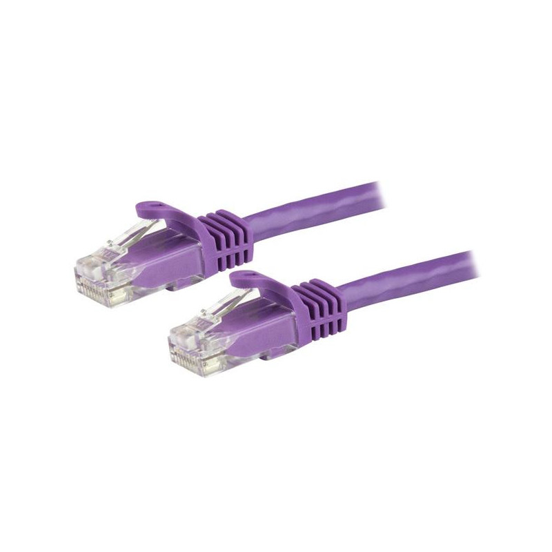 StarTech.com Cavo patch CAT6 1,5 m - Filo di rame al 100% - Connettore antistrappo - Viola