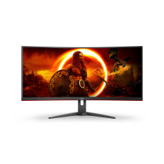 AOC G2 CU34G2XE BK LED display 86,4 cm (34") 3440 x 1440 Pixel Wide Quad HD LCD Nero, Rosso