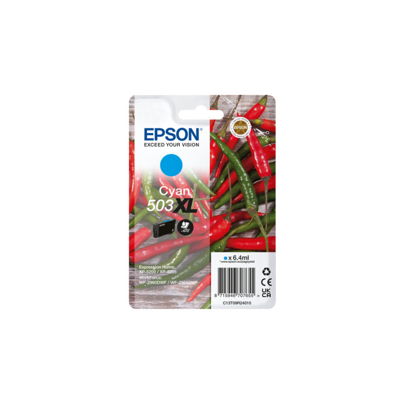 Epson 503XL cartuccia d'inchiostro 1 pz Originale Resa elevata (XL) Ciano