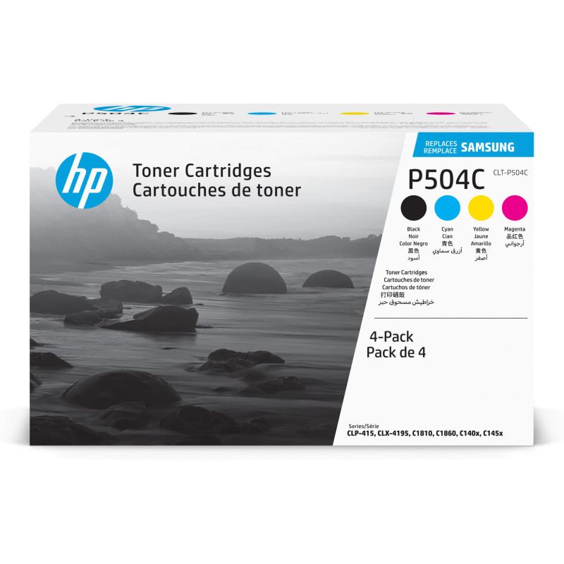 Samsung Confezione da 4 cartucce toner originali HP CLT-P504C (ciano/magenta/giallo/nero)