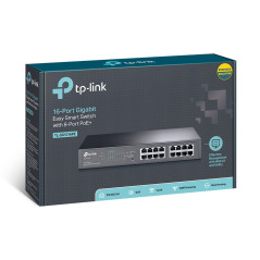 TP-Link TL-SG1016PE Gestito L2 Gigabit Ethernet (10 100 1000) Supporto Power over Ethernet (PoE) 1U Nero