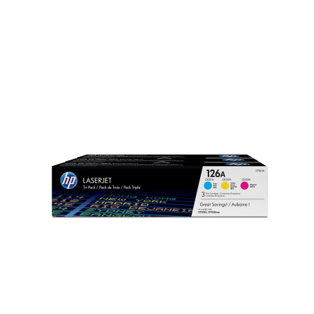 HP Confezione da 3 cartucce originali di toner ciano magenta giallo LaserJet 126A