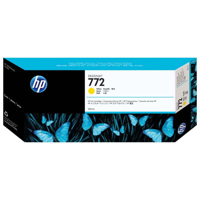 HP Cartuccia inchiostro giallo DesignJet 772, 300 ml