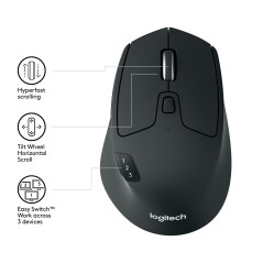 Logitech M720 mouse Ufficio Mano destra RF senza fili + Bluetooth Ottico 1000 DPI