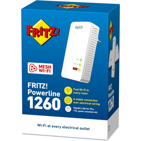 FRITZ!Powerline 1260 INT 1200 Mbit/s Collegamento ethernet LAN Wi-Fi Bianco 1 pz