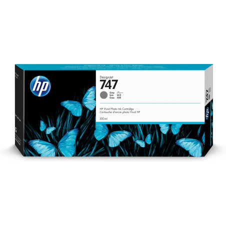 HP Cartuccia di inchiostro grigio 747 DesignJet da 300 ml