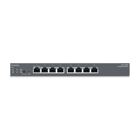 EnGenius ECS1008P switch di rete Gestito L2 Gigabit Ethernet (10/100/1000) Supporto Power over Ethernet (PoE) Nero