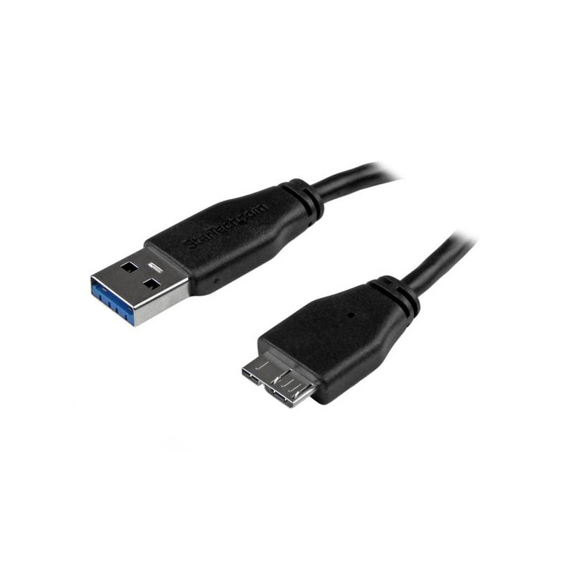 StarTech.com Cavo USB 3.0 Tipo A a Micro B slim - Connettore USB3.0 A a Micro B slim M/M - 1m