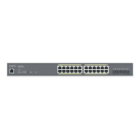 EnGenius ECS1528P switch di rete Gestito L2+ Gigabit Ethernet (10/100/1000) Supporto Power over Ethernet (PoE) Grigio