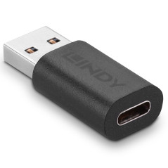 Lindy 41904 adattatore per inversione del genere dei cavi USB 3.2 Type A USB 3.2 Type C Nero