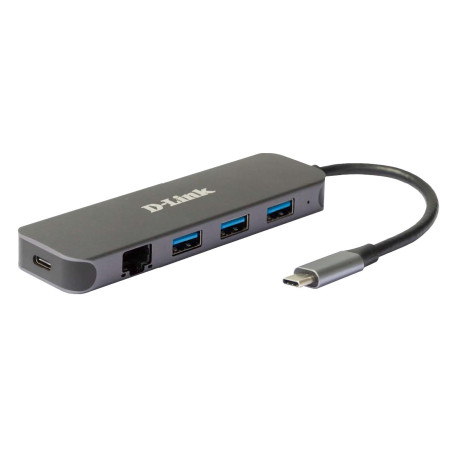 D-Link DUB-2334 replicatore di porte e docking station per laptop Cablato USB tipo-C Grigio