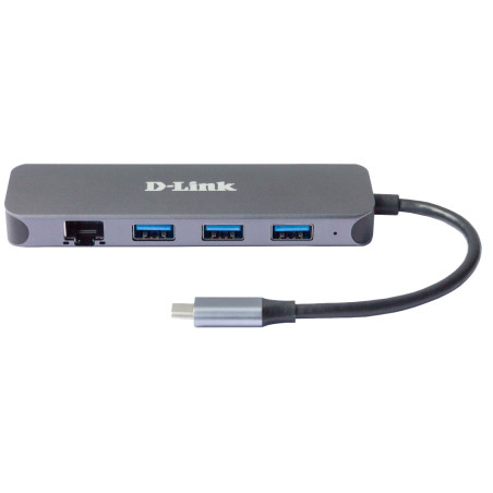 D-Link DUB-2334 replicatore di porte e docking station per laptop Cablato USB tipo-C Grigio