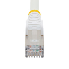 StarTech.com Cavo Ethernet CAT 6a - 7,5m - Bianco - Cavo di rete LAN Low Smoke Zero Halogen (LSZH) 10GbE 500MHz 100W PoE++ -