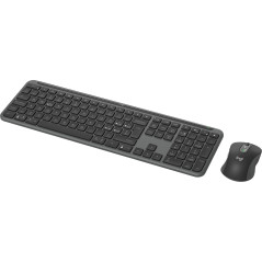 Logitech MK950 Signature Slim tastiera Mouse incluso Ufficio RF senza fili + Bluetooth QWERTY Italiano Grafite