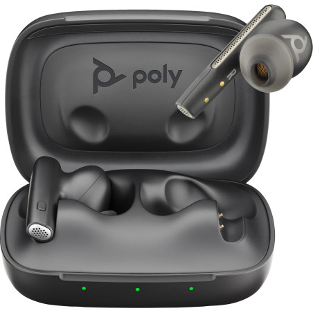 POLY Auricolari nerofumo Voyager Free 60 UC + Adattatore BT700 USB-A + Custodia di ricarica di base