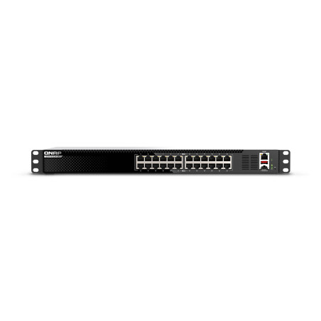 QNAP QSW-M3224-24T switch di rete Gestito L3 10G Ethernet (100/1000/10000) 1U Nero, Argento