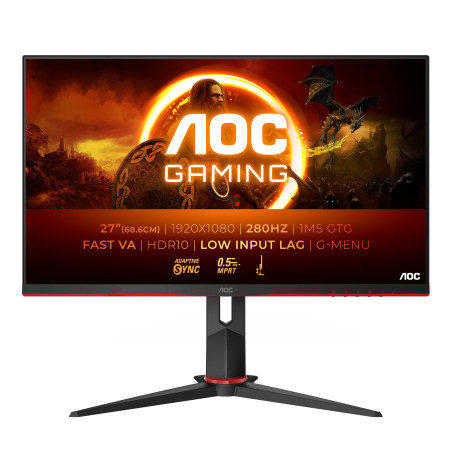 AOC G2 27G2ZN3 BK Monitor PC 68,6 cm (27") 1920 x 1080 Pixel Full HD LCD Nero, Rosso